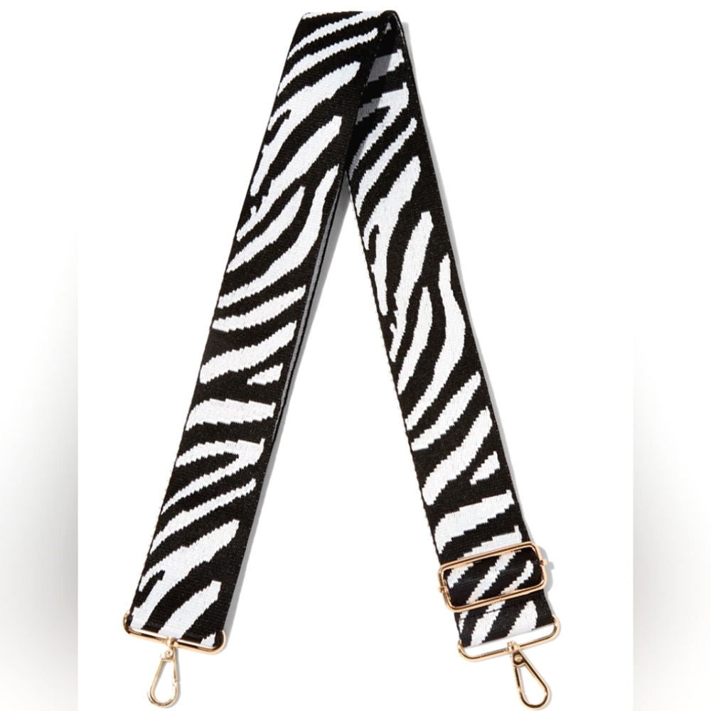 NWT Zebra print bag strap adjustable